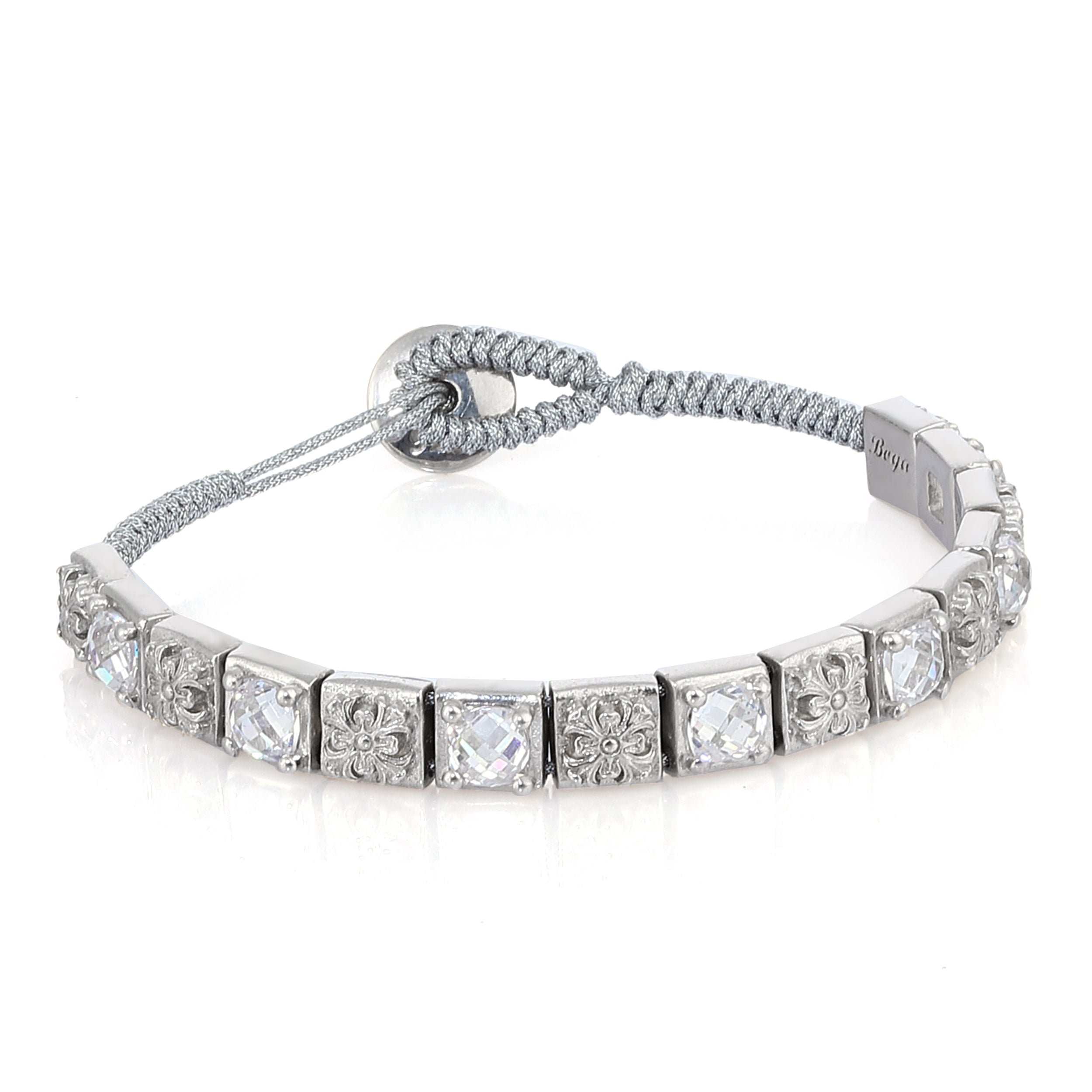 Rosette Zircon Bracelet in Sterling Silver