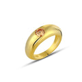 Round Zircon Rng Ring in Sterling Silver