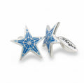 R. Star Pentagon Dkp Cufflinks in Sterling Silver
