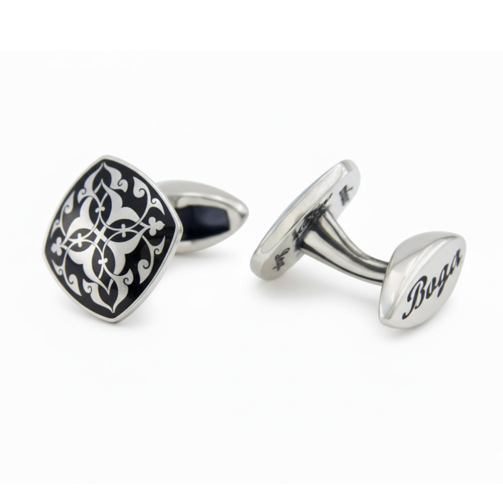 Rumi̇ D. Shape Cufflinks in Sterling Silver
