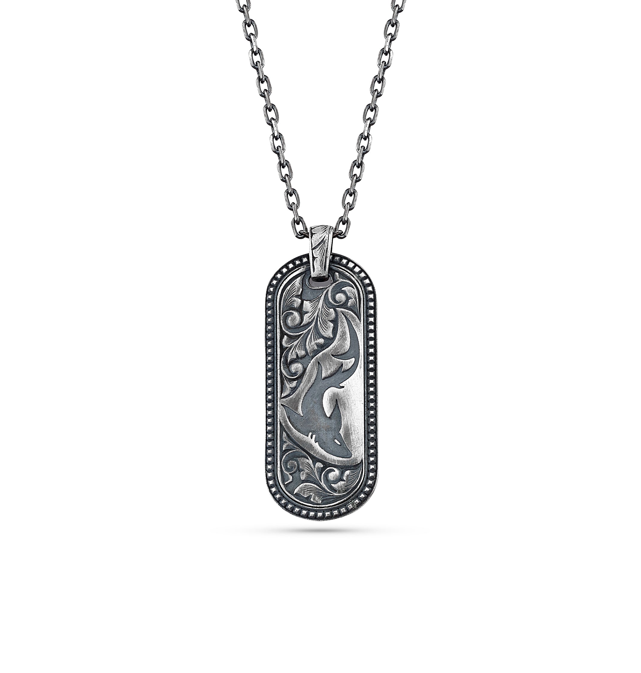 Shark Necklace in Sterling Silver