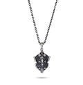 Shield Fleur de Lis Necklace in Sterling Silver
