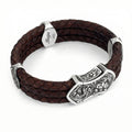 Side Lock Engraved Hmpr Braided 3g Bracelet in Sterling Silver