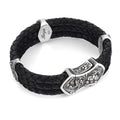 Side Lock Engraved Hmpr Braided 3g Bracelet in Sterling Silver