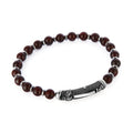 Single Lock Eagle Gem Stone Bracelet in Sterling Silver