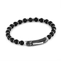 Single Lock Eagle Gem Stone Bracelet in Sterling Silver