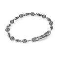 Single Lock-ms Long Skull Gemstone Bracelet in Sterling Silver