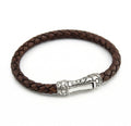 Single Lock Curved Bracelet in Sterling Silver