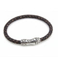 Single Lock Curved Bracelet in Sterling Silver