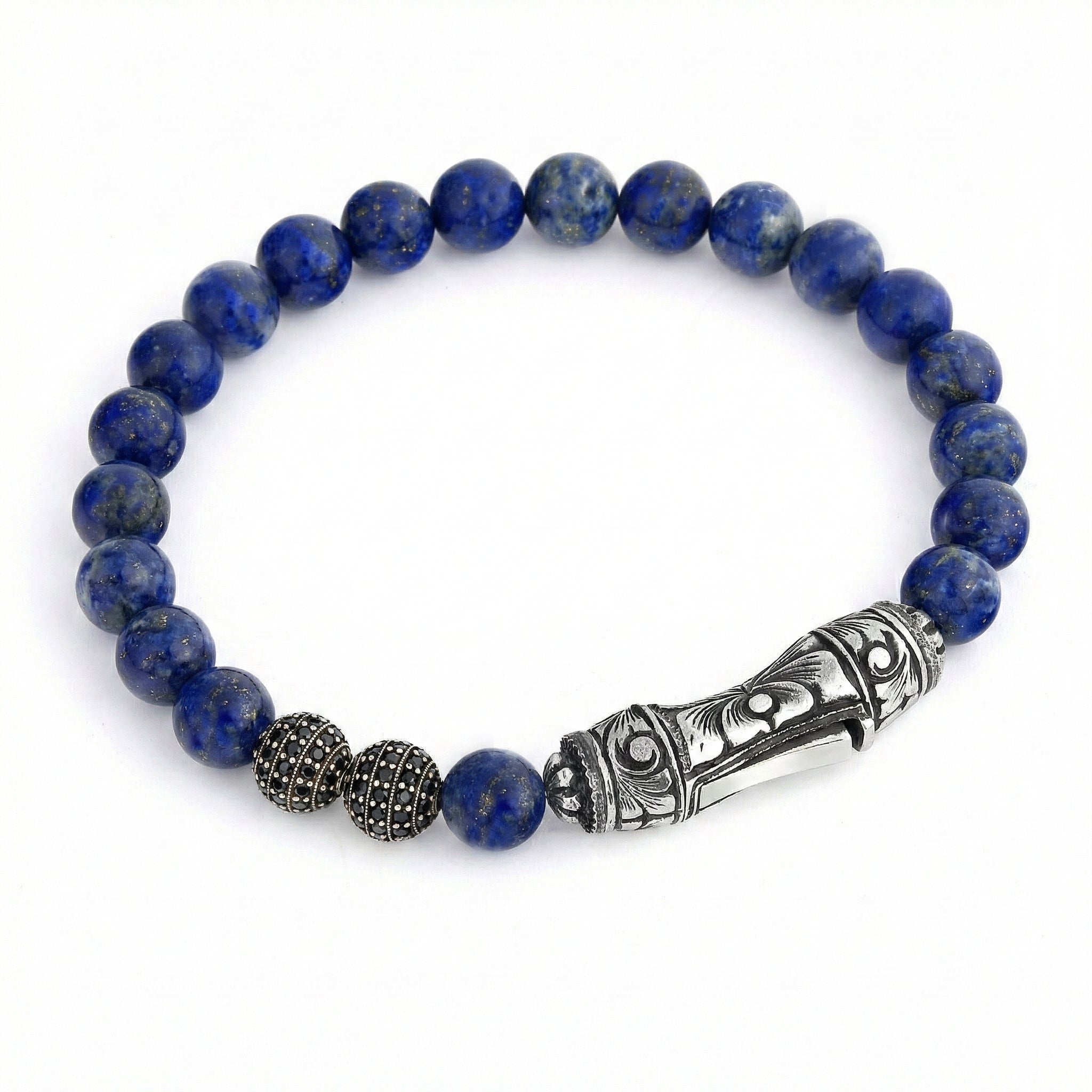 Single Lock Curved Ms G.s Bracelet in Sterling Silver