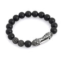 Single Lock Curved G.s. Bracelet in Sterling Silver