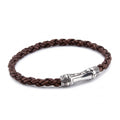 Single Lock Curved Ms Bracelet in Sterling Silver