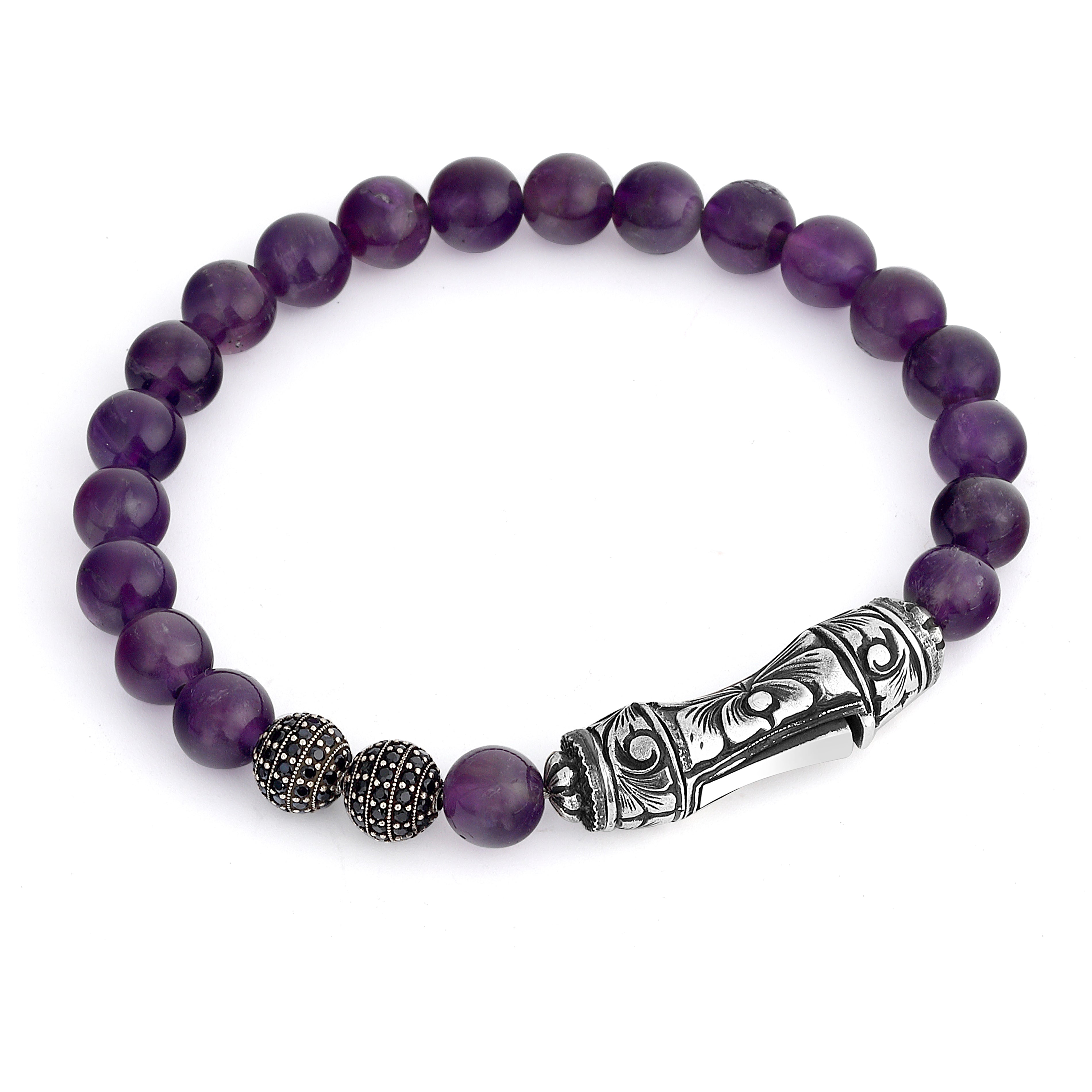 Single Lock Curved Ms G.s Bracelet in Sterling Silver