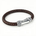 Single Lock Curved Xl Bracelet in Sterling Silver