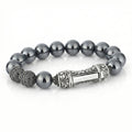 Single Lock Curved Xl G.s. Bracelet in Sterling Silver