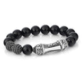 Single Lock Curved Xl G.s. Bracelet in Sterling Silver