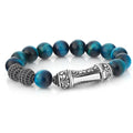 Single Lock Curved Xl G.s. Bracelet in Sterling Silver