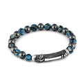 Single Lock Eagle Gem Stone Bracelet in Sterling Silver