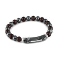 Single Lock Eagle Gem Stone Bracelet in Sterling Silver