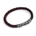 Single Lock Long Engraved Bracelet in Sterling Silver
