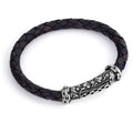 Single Lock Long Engraved Chain Bracelet in Sterling Silver