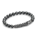 Single Lock Long Zircon Gemstone Bracelet in Sterling Silver