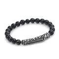 Single Lock Long Zircon Gemstone Bracelet in Sterling Silver