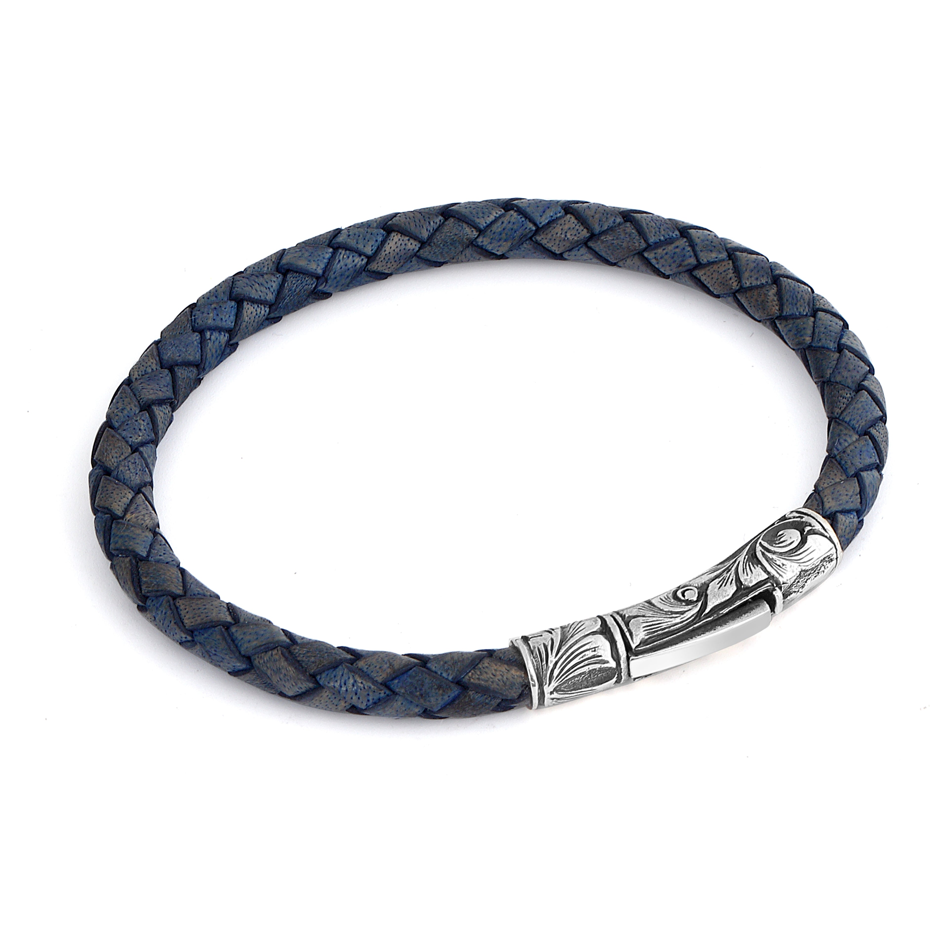 Single Lock Long Ms Bracelet in Sterling Silver