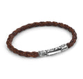 Single Lock Long Ms Bracelet in Sterling Silver