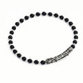 Single Lock Long Gem Stone Bracelet in Sterling Silver