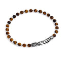 Single Lock Long Gem Stone Bracelet in Sterling Silver