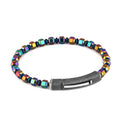Single Lock Bubble Sqr Bracelet in Sterling Silver