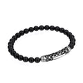Single Lock Waves Gem Stone Bracelet in Sterling Silver