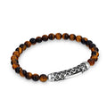 Single Lock Waves Gem Stone Bracelet in Sterling Silver