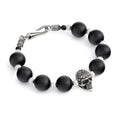 Skull Gemstone Hook Bracelet in Sterling Silver