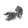 Skull Snake Cufflinks in Sterling Silver