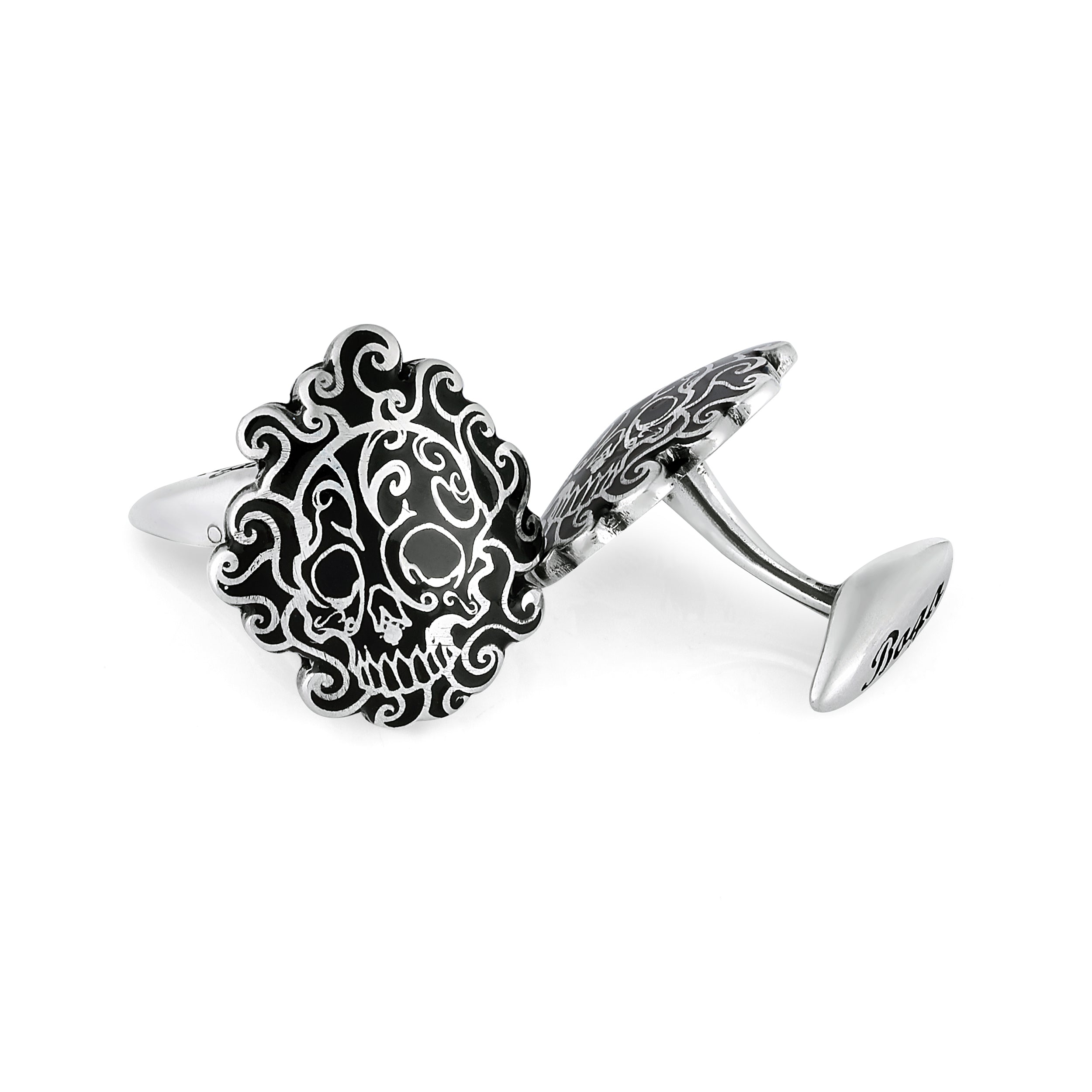Skull Tamtam Cufflinks in Sterling Silver