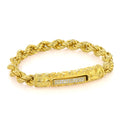 SL-L Zircon Auger Chain Bracelet in Sterling Silver