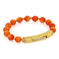 Sl-l Zircon Gem Stone Bracelet in Sterling Silver