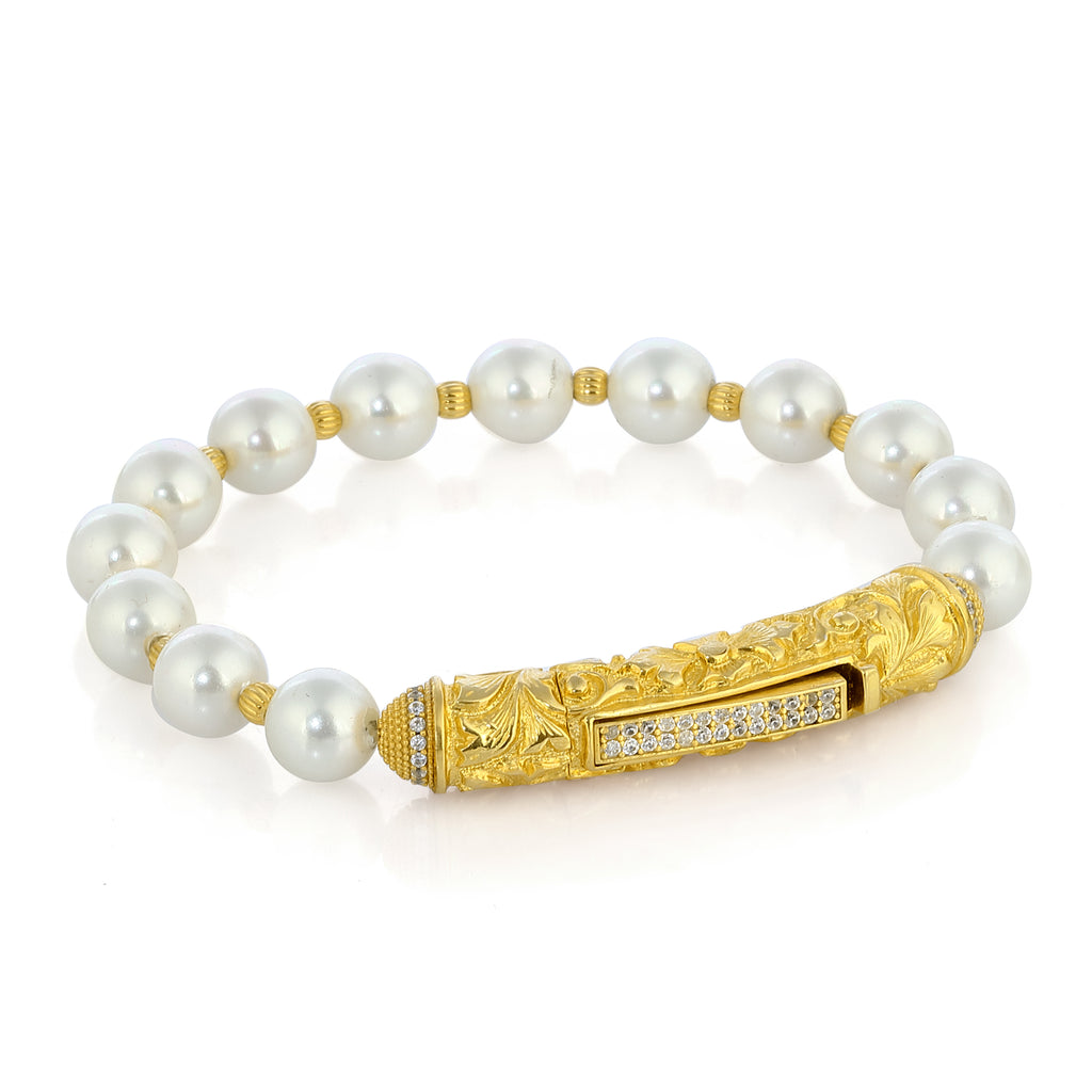 Sl-l Zircon Gem Stone Bracelet in Sterling Silver