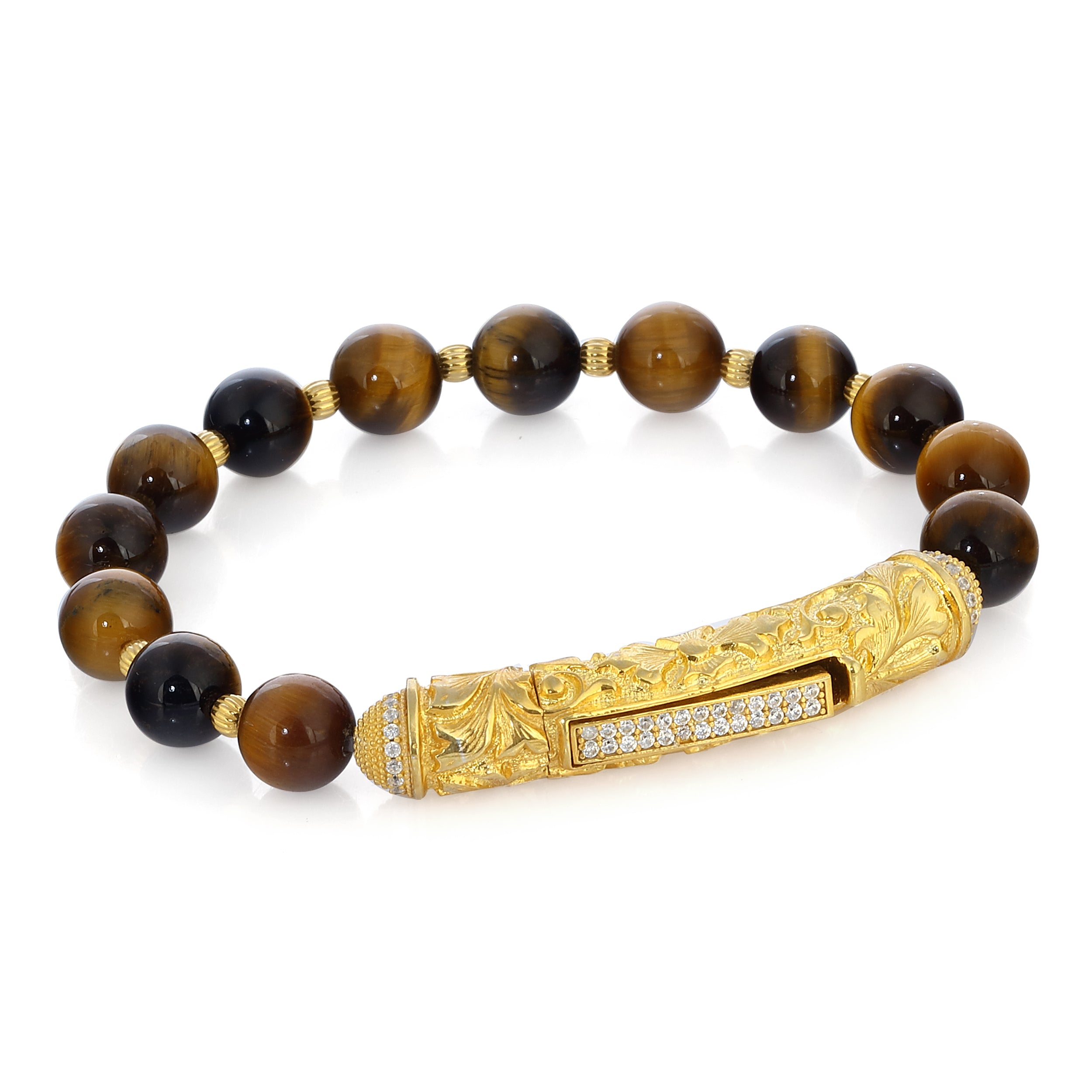 Sl-l Zircon Gem Stone Bracelet in Sterling Silver