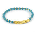 Sl-s Long Gem Stone Bracelet in Sterling Silver