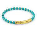 Sl-s Long Gem Stone Bracelet in Sterling Silver