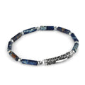 Single Lock-S Waves Pipe Vrst Variscite Bracelet, Sterling Silver