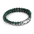 Sl M-arc Chain Gem Stone Bracelet in Sterling Silver