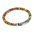 Sl Evgraved Variscite Bracelet in Sterling Silver