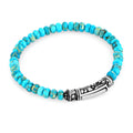 Sl Evgraved Variscite Bracelet in Sterling Silver