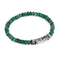 Sl Evgraved Variscite Bracelet in Sterling Silver