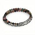 Sl S-arc Chain Gem Stone Bracelet in Sterling Silver