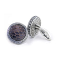 Snake Circular Small. Cufflinks in Sterling Silver